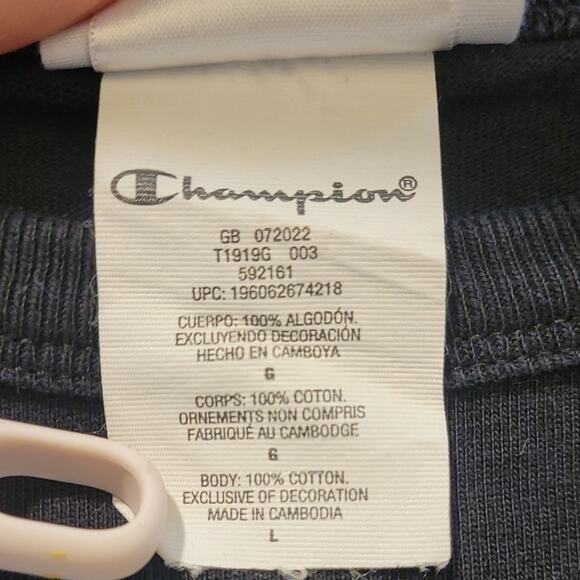 Champion Black Disney Mickey & Friends T-Shirt Size L Minnie Donald Goofy - Picture 5 of 8